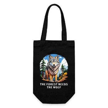 LA FORÊT A BESOIN DU LOUP - Sac à bouteille - noir - Devant