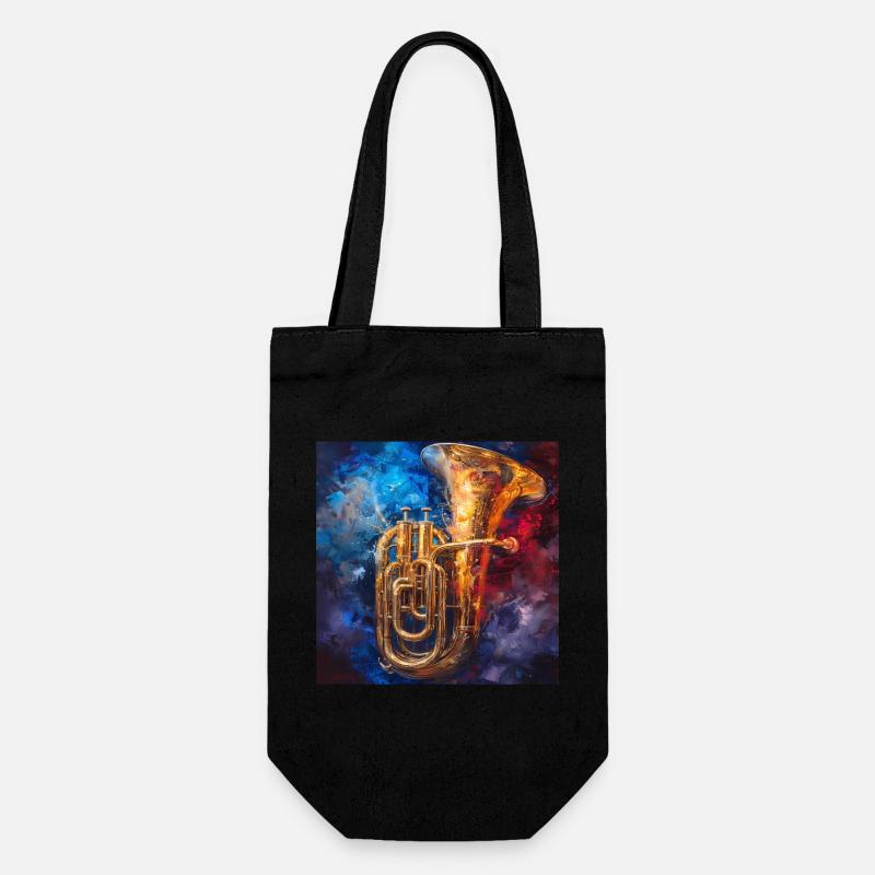 Tuba - Geschenkbeutel für Flaschen - Schwarz