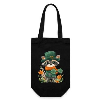 St Patrick’s Day Raccoon Décoration Femmes Hommes Enfants - Sac à bouteille - noir - Devant
