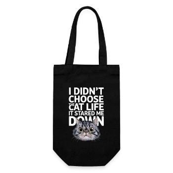 Katzenliebhaber, Dunkler Humor, Frecher, - Geschenkbeutel für Flaschen - Schwarz - Vorne