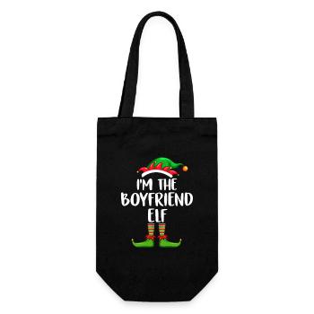 Je suis le petit ami elfe chemise assortie famille - Sac à bouteille - noir - Devant
