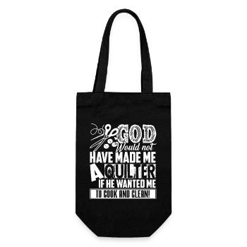 Quilting God Made Me A Quilter - Gift Bag for Bottles - black - Front