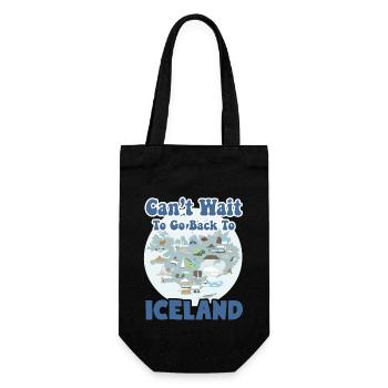 Can't Wait To Go Back To Iceland - Gift Bag for Bottles - black - Front