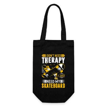 I don’t need therapy; I just need my skateboard. - Gift Bag for Bottles - black - Front