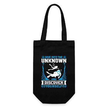 Dive into the unknown and discover yourself. - Gift Bag for Bottles - black - Front