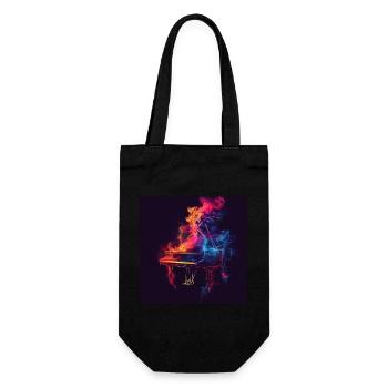 Klavier - Geschenkbeutel für Flaschen - Schwarz - Vorne