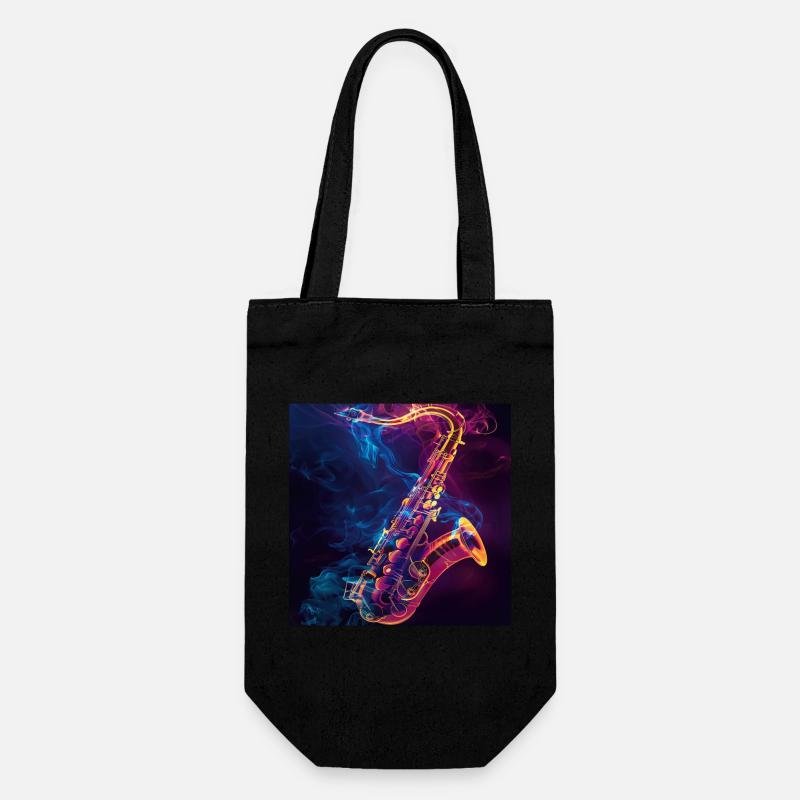 Saxophon - Geschenkbeutel für Flaschen - Schwarz