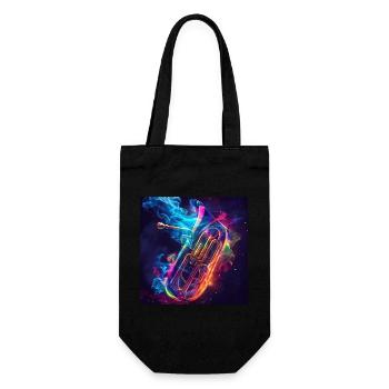 Tuba - Geschenkbeutel für Flaschen - Schwarz - Vorne