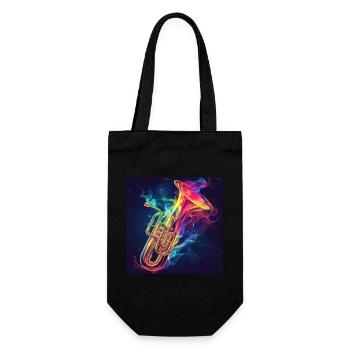 Tuba - Geschenkbeutel für Flaschen - Schwarz - Vorne