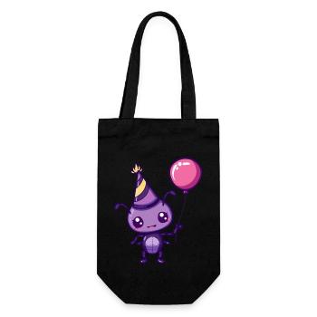 Ant Birthday Comic Cute - Gift Bag for Bottles - black - Front