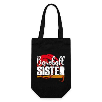 I am A Baseball Sister - Gift Bag for Bottles - black - Front