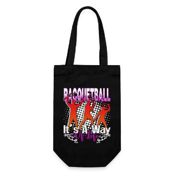 Racquetball It's A Way Of Life - Gift Bag for Bottles - black - Front