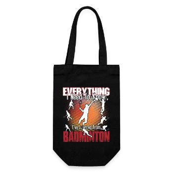 Badminton Is Everything - Gift Bag for Bottles - black - Front