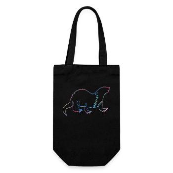 Loutre Aquarelle - Sac à bouteille - noir - Devant
