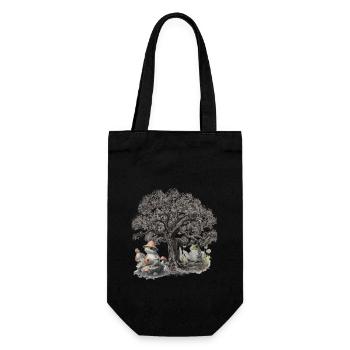 frog frogs nature nature lover toad children - Gift Bag for Bottles - black - Front