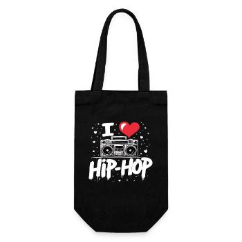 I Love Hip Hop Hip Hop Music Hip Hop Boombox Rap - Gift Bag for Bottles - black - Front