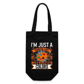 I’m just a painter lost in a world of colors. - Gift Bag for Bottles - black - Front