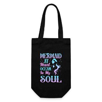 Sirène dans l’âme, océan dans l’âme. - Sac à bouteille - noir - Devant