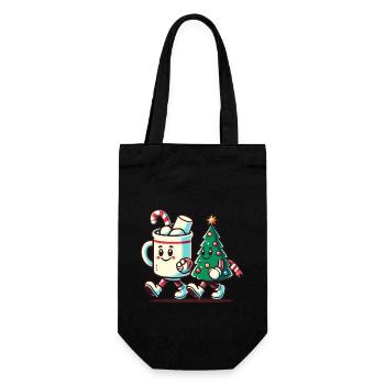 Joyeux Noël Look Vintage Rétro - Sac à bouteille - noir - Devant