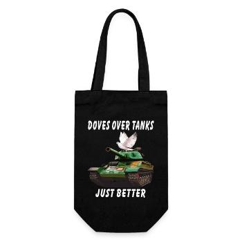 DOVES OVER TANKS JUST BETTER - Geschenkbeutel für Flaschen - Schwarz - Vorne