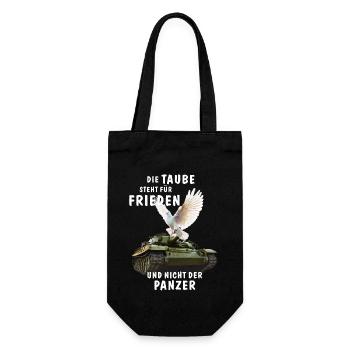THE DOVE REPRESENTS PEACE - Gift Bag for Bottles - black - Front