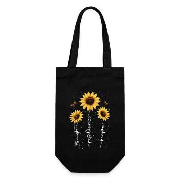 Fleurs d’été Fleur Inspiration Dicton de motivation - Sac à bouteille - noir - Devant