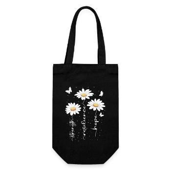 Fleurs d’été Fleur Inspiration Dicton de motivation - Sac à bouteille - noir - Devant