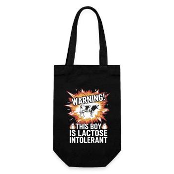 Lactose intolerance Lactose intolerant - Gift Bag for Bottles - black - Front