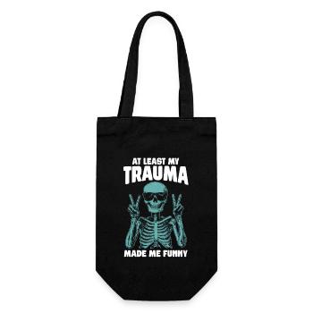Zumindest Hat Mein Trauma Mich Lustig Gemacht - Geschenkbeutel für Flaschen - Schwarz - Vorne