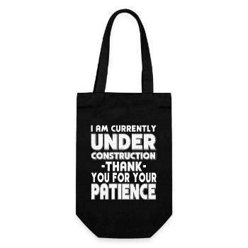 En construction Merci de votre patience - Sac à bouteille - noir - Devant