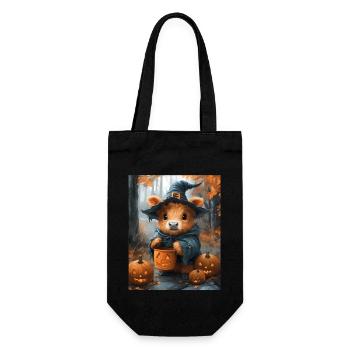 Halloween Geschenk Frauen Kuh Männer Kinder Deko - Geschenkbeutel für Flaschen - Schwarz - Vorne