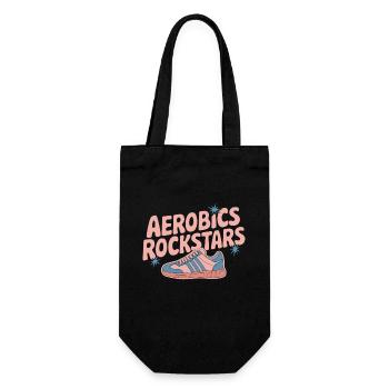 80s Fitness Enthusiast Retro Workout And - Gift Bag for Bottles - black - Front