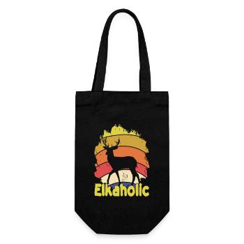 Elchjagd Elkaholische Jäger - Geschenkbeutel für Flaschen - Schwarz - Vorne