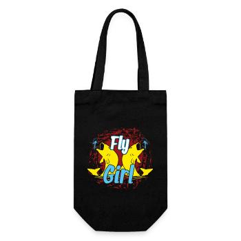 Fly Fishing Girl - Gift Bag for Bottles - black - Front