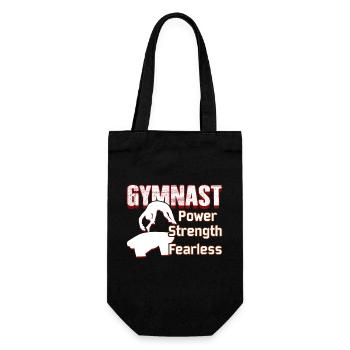 Gymnast Power Strength Fearless - Gift Bag for Bottles - black - Front