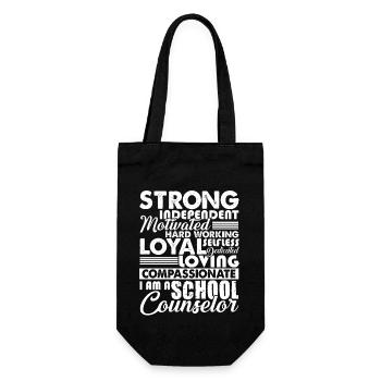 School Counselor Things About School Counselor - Gift Bag for Bottles - black - Front