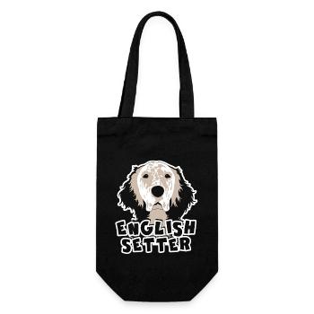 Cute English Setter Face - Gift Bag for Bottles - black - Front