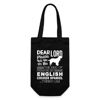 Be The Kind Person My Cocker Spaniel Think - Gift Bag for Bottles - black - Front