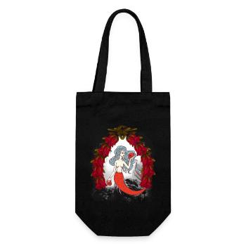 Halloween Mermaid Fairy Tale Xmas - Gift Bag for Bottles - black - Front