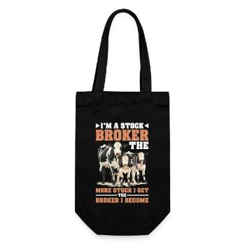 I'm a Stock Broker The More Stock The Broker I Am2 - Geschenkbeutel für Flaschen - Schwarz - Vorne
