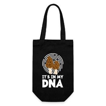 Pilzsammler In Meiner DNA - Geschenkbeutel für Flaschen - Schwarz - Vorne