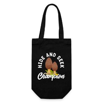 Pilzsucher Hide And Seek Champion - Geschenkbeutel für Flaschen - Schwarz - Vorne