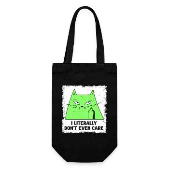 I Literally Cant Even Care - Gift Bag for Bottles - black - Front