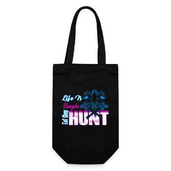 Hunting Life Is Simple Eat Sleep Hunt - Gift Bag for Bottles - black - Front
