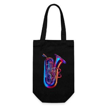 Tuba - Geschenkbeutel für Flaschen - Schwarz - Vorne