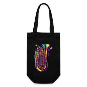 Tuba - Geschenkbeutel für Flaschen - Schwarz - Vorne