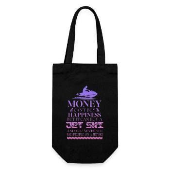 Money can't buy happiness but a jet can - Gift Bag for Bottles - black - Front