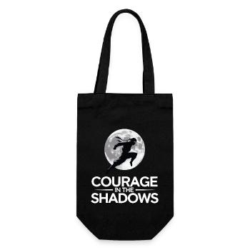 COURAGE IN THE SHADOWS - Gift Bag for Bottles - black - Front