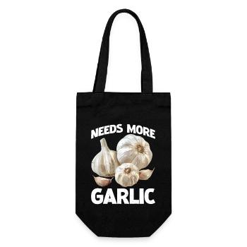 Needs More Garlic 2 - Geschenkbeutel für Flaschen - Schwarz - Vorne