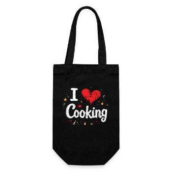 I Love Cooking Cooking Cooking Kitchen Cooking Cook - Gift Bag for Bottles - black - Front